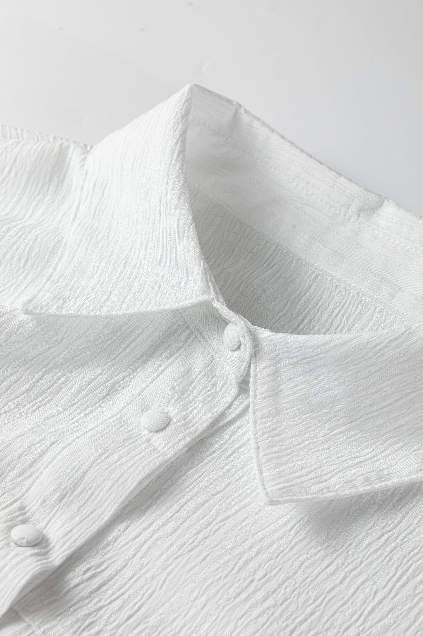 Crinkle Lantern Sleeve Blouse