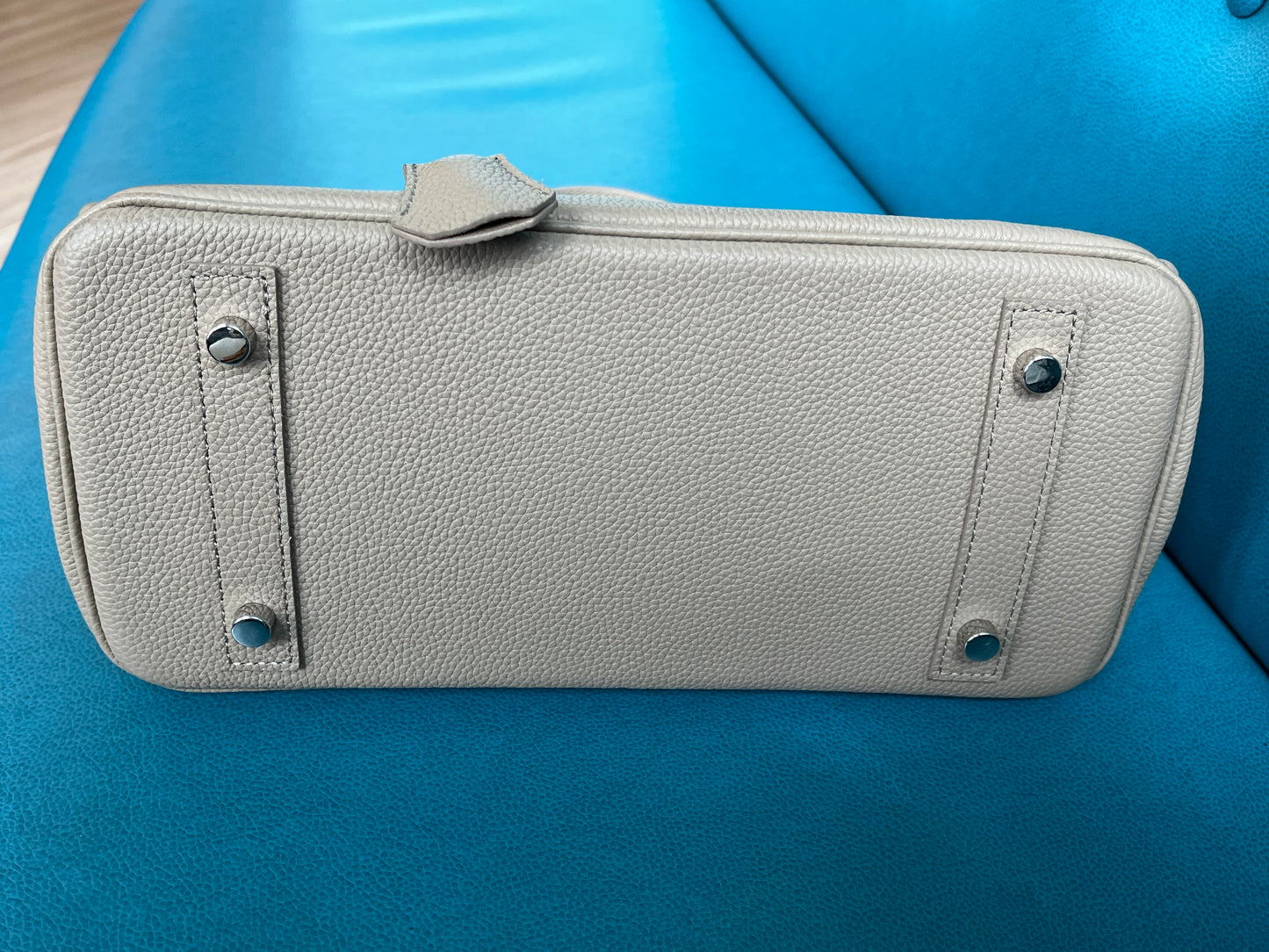 Pebbled Leather Satchel Handbag