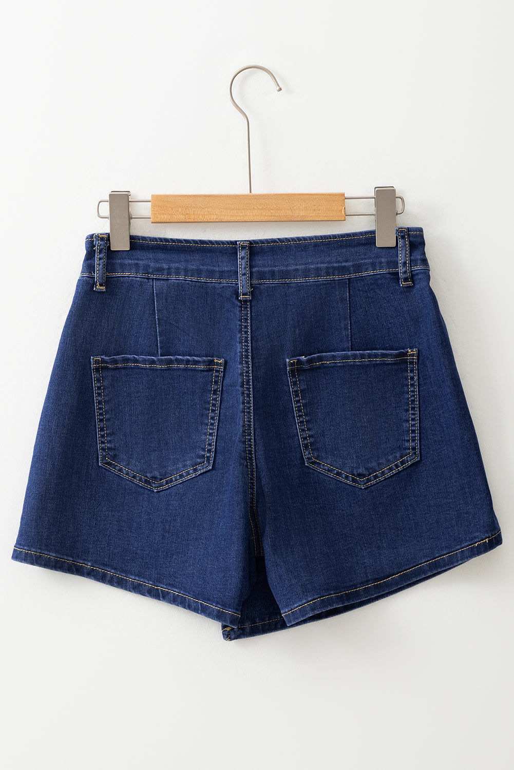 90s Faux Wrap Denim Shorts