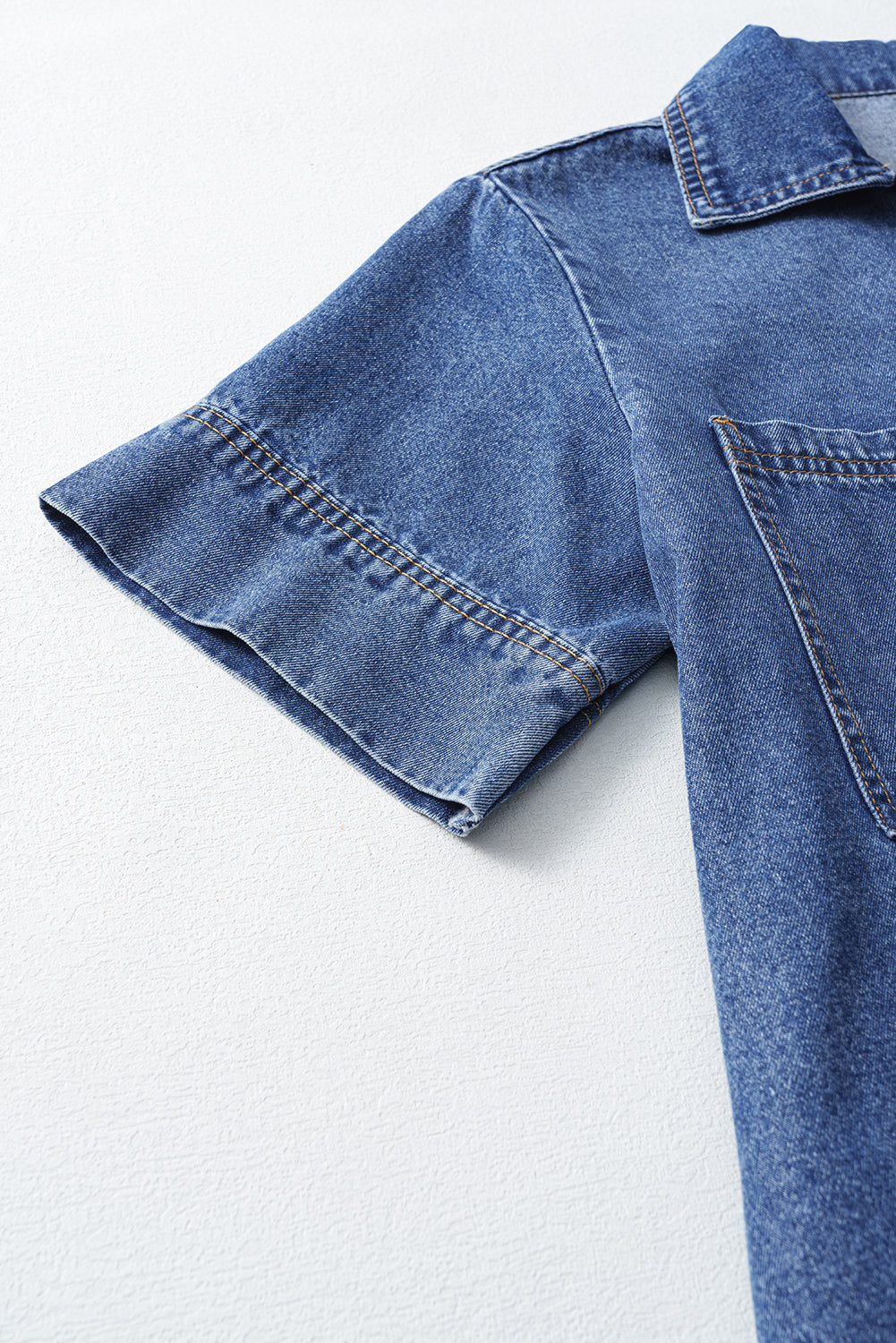 Denim Shift Dress With Pockets