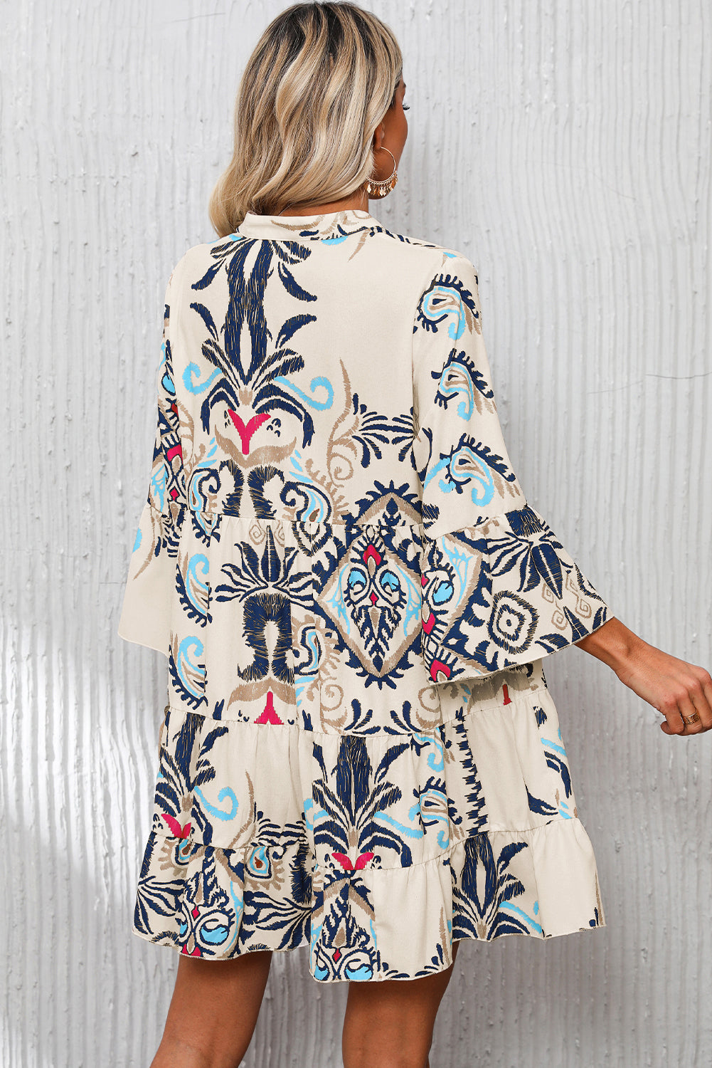Tribal Print Flowy Minidress